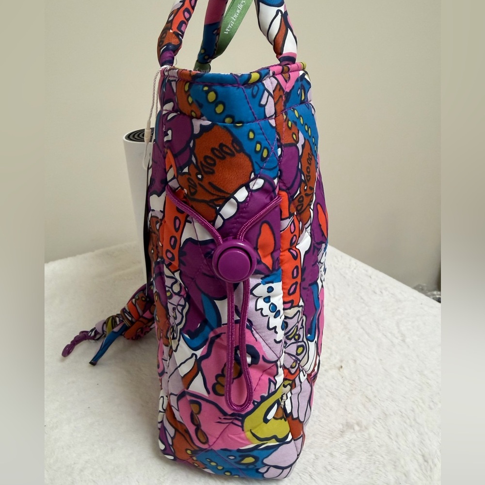 Vera Bradley Mini Original Tote Bag In The "FLUTTER" Pattern NWT - Picture 3 of 5